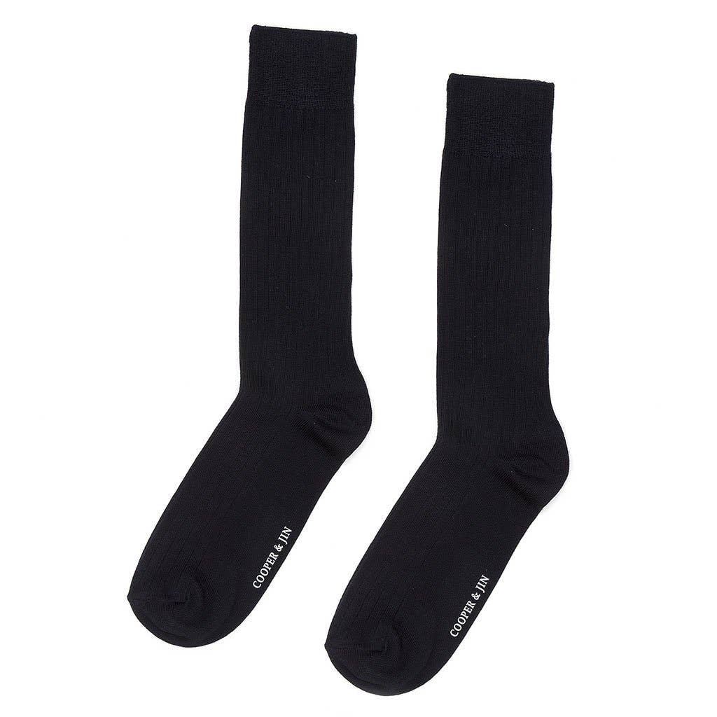 Crew Socks for Men - Solid Navy Blue Style: ONE SIZE