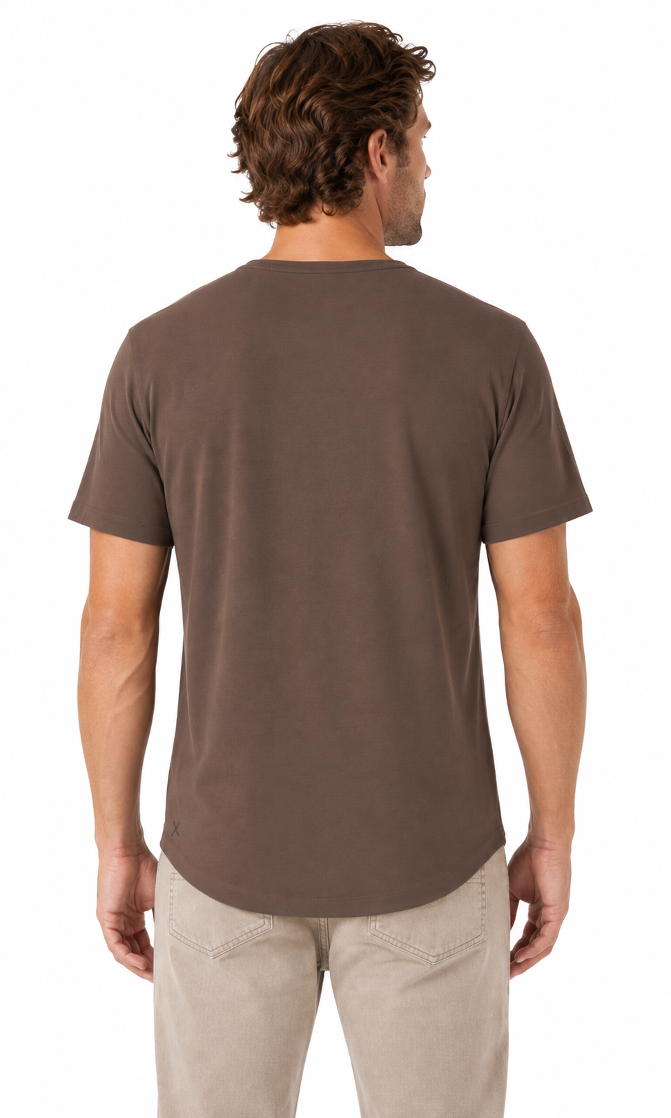 CUTS | Ao Curve Hem Tee | Truffle Brown