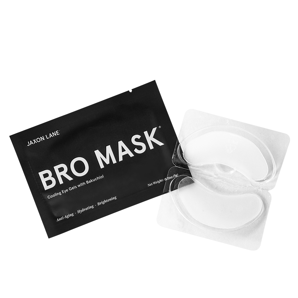 BRO MASK | Hydrogel Cooling Eye Gels | 6-Pack | Men's Skin Care | Black