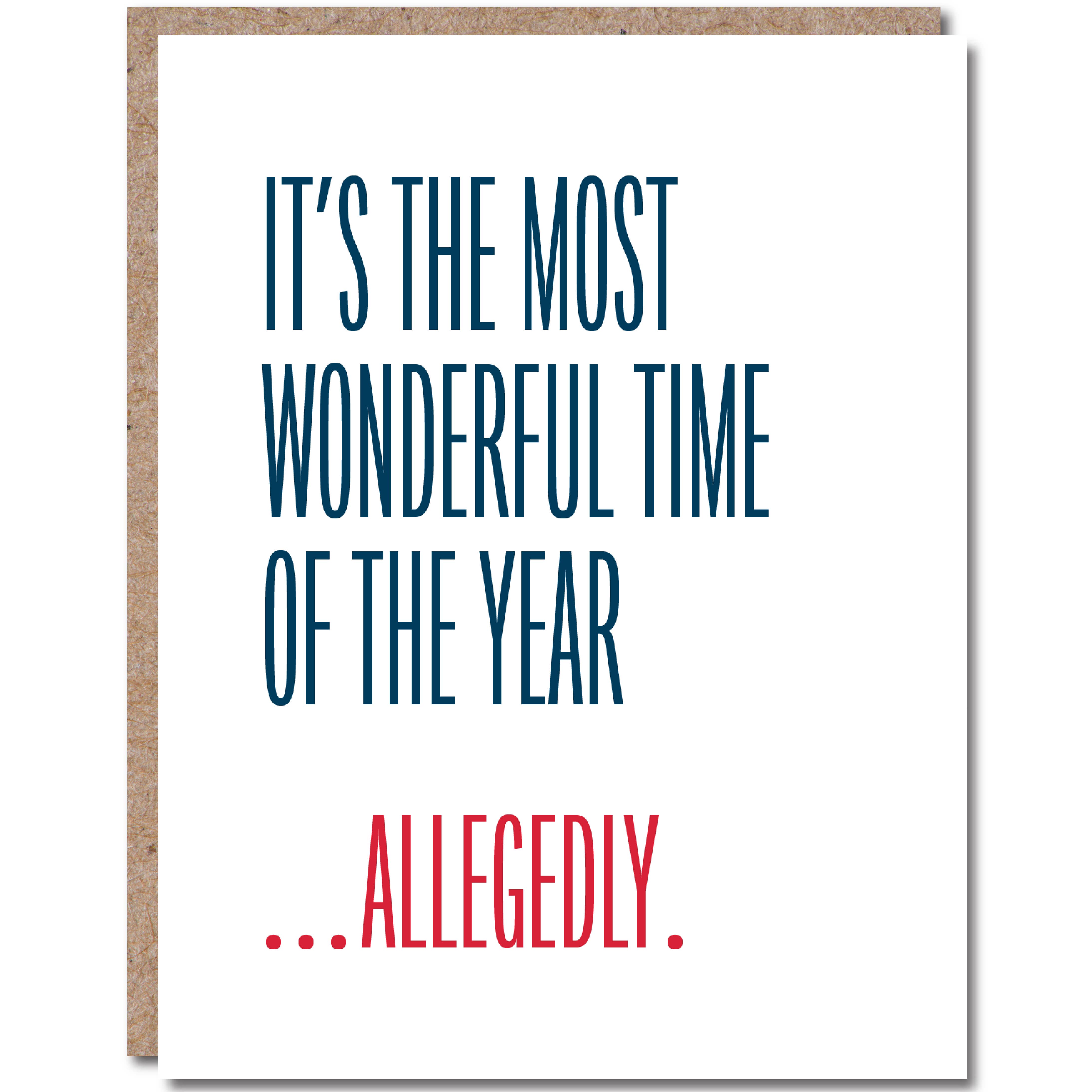 Modern Wit | It's The Most Holiday Card | White