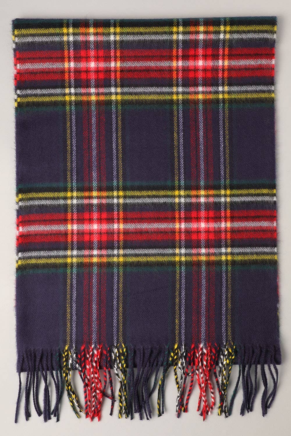 Softer Than Cashmere Tartan Plaid Muffler Scarf: ZTW19001-PINK / One Size
