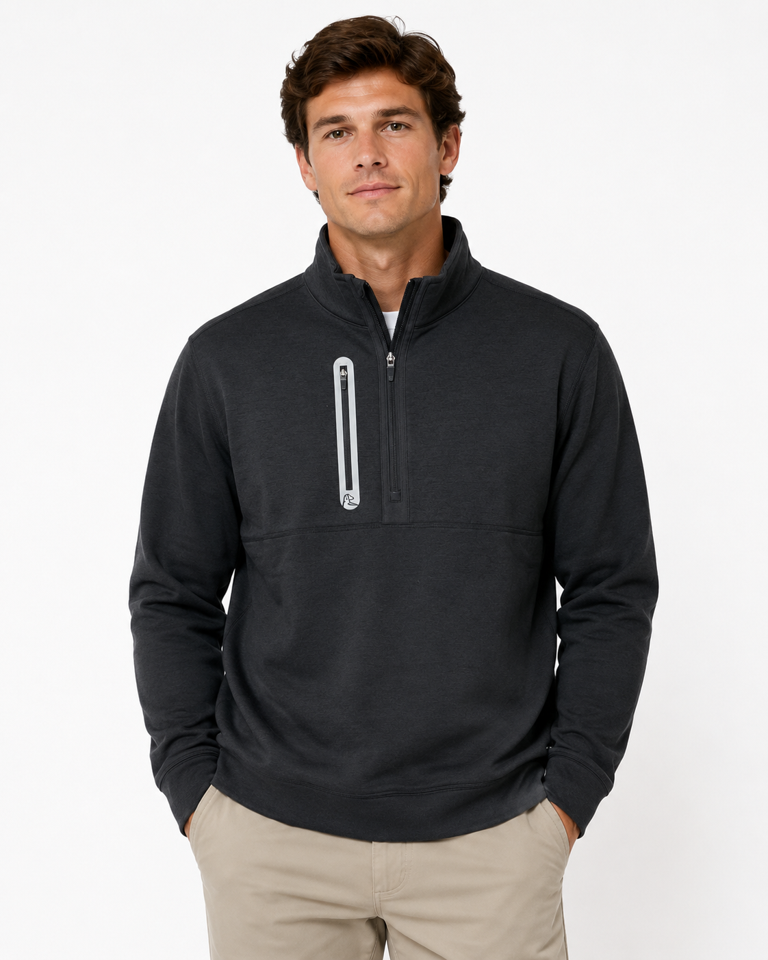 Rhoback | Knoll Performance Half-Zip | Midnight Black