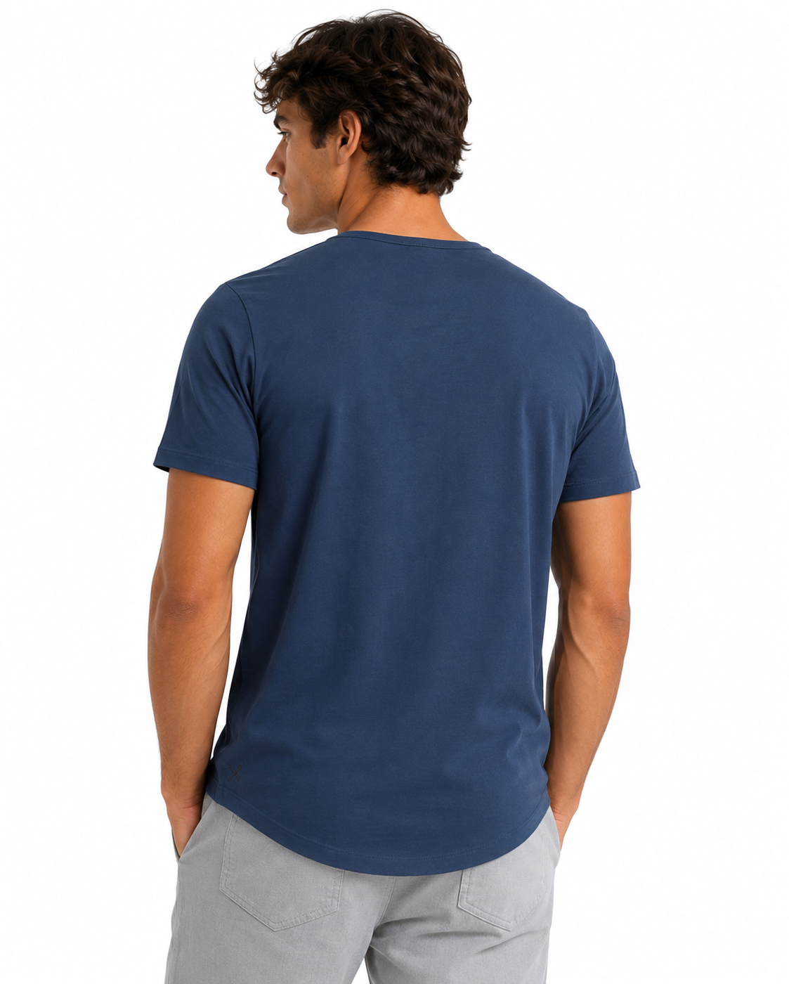 CUTS | AO Curve-Hem Tee Dark Denim | Navy
