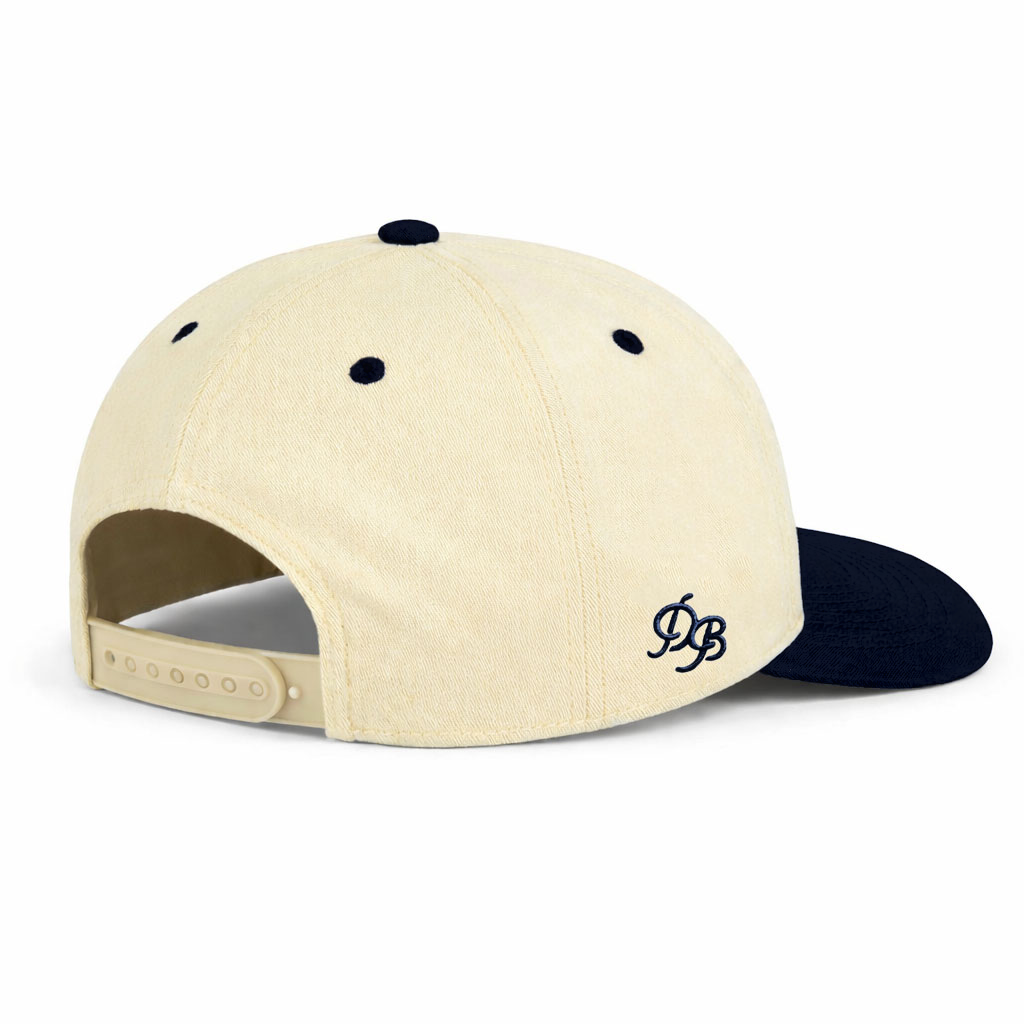 Dad Brand | Dad 3D Puff Snapback - Cream Black 5-Panel | Beige