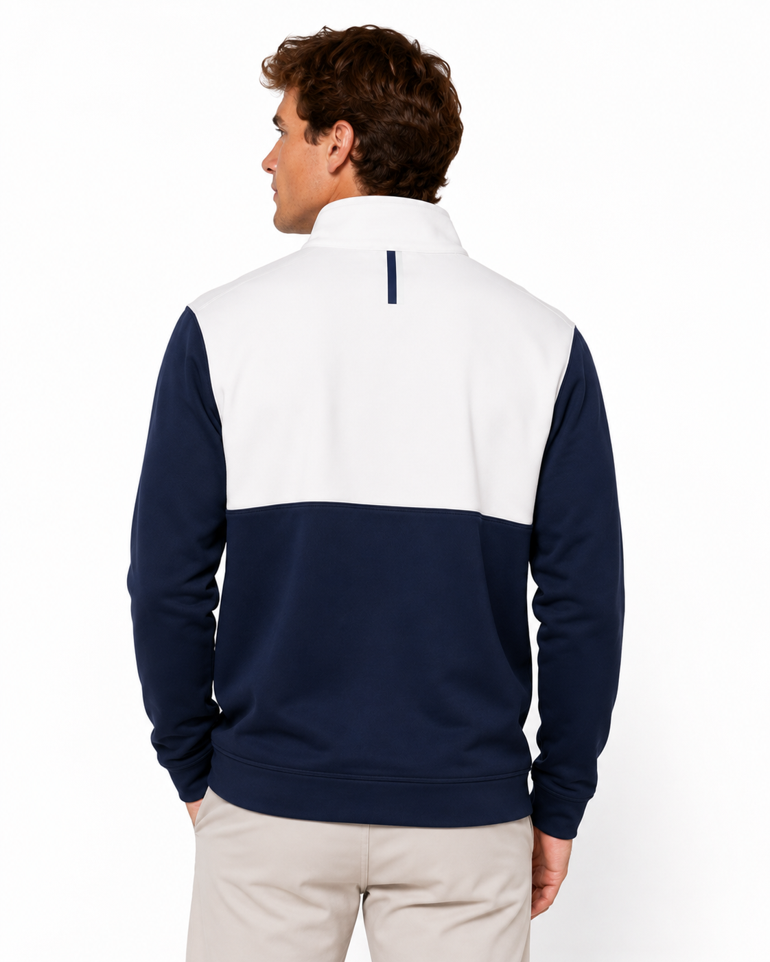Rhoback | Knoll Performance Half-Zip | Fleet Navy White