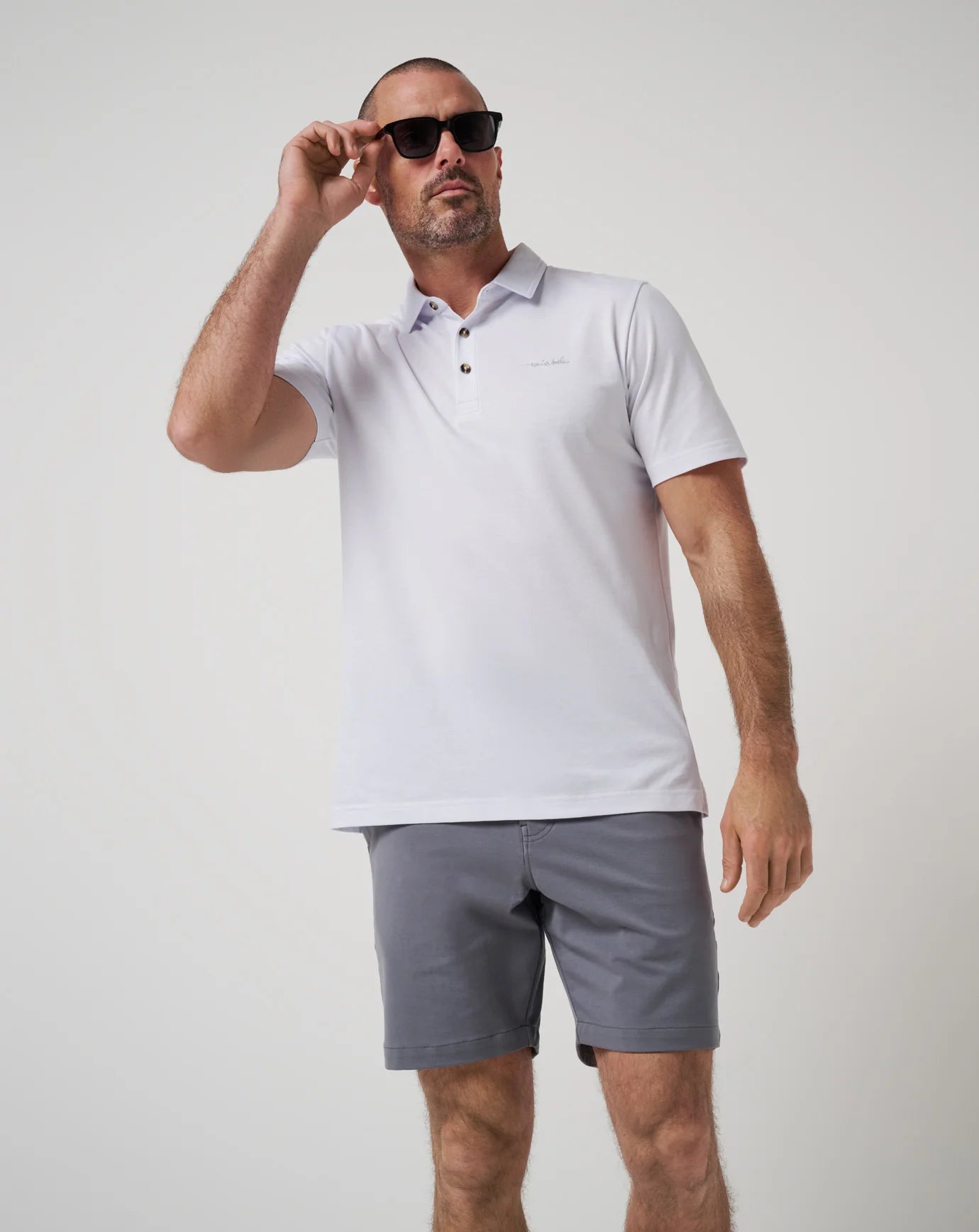 TravisMathew | Stretchknit Short Quiet Shade 8" | Gray | Trunk Show