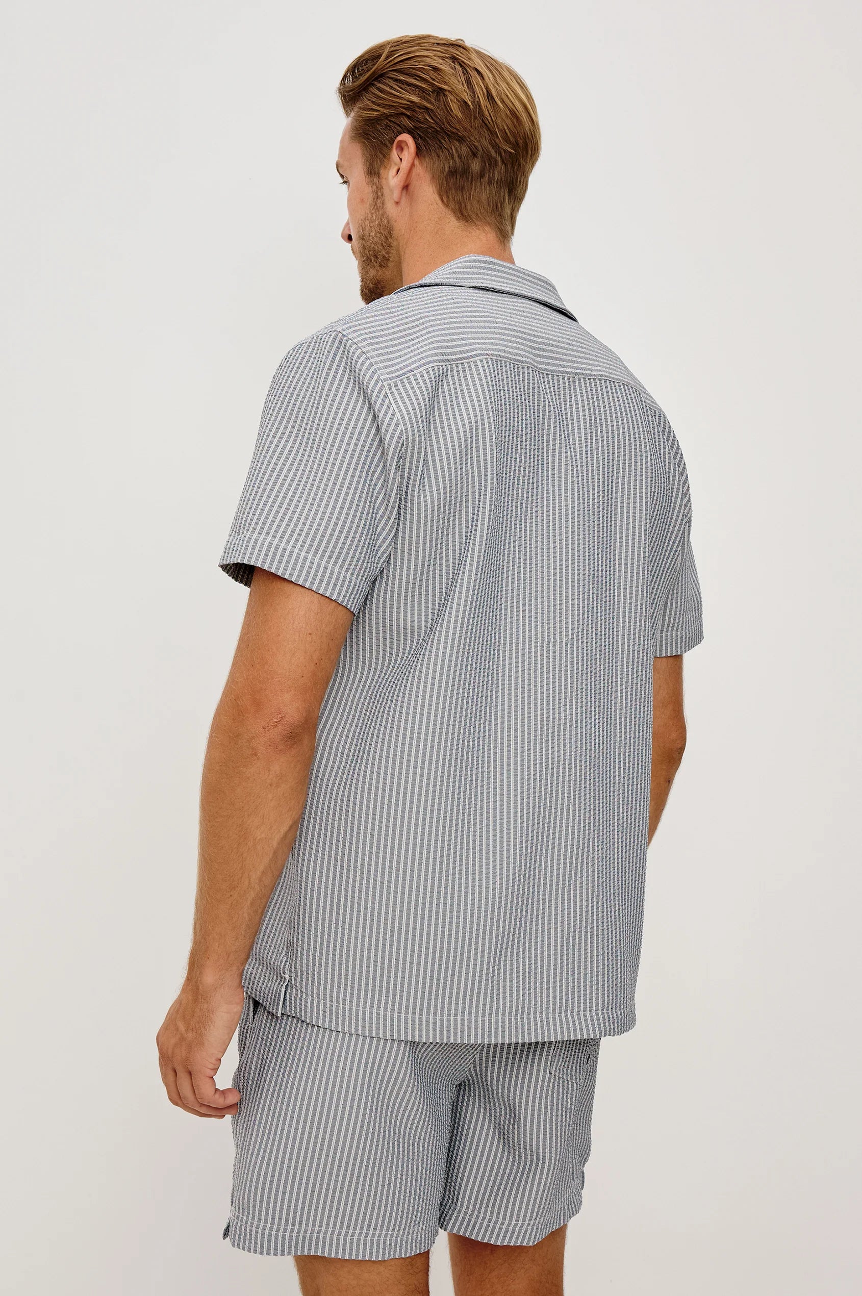 Rails | Amalfi Camp Shirt | Navy Stripe