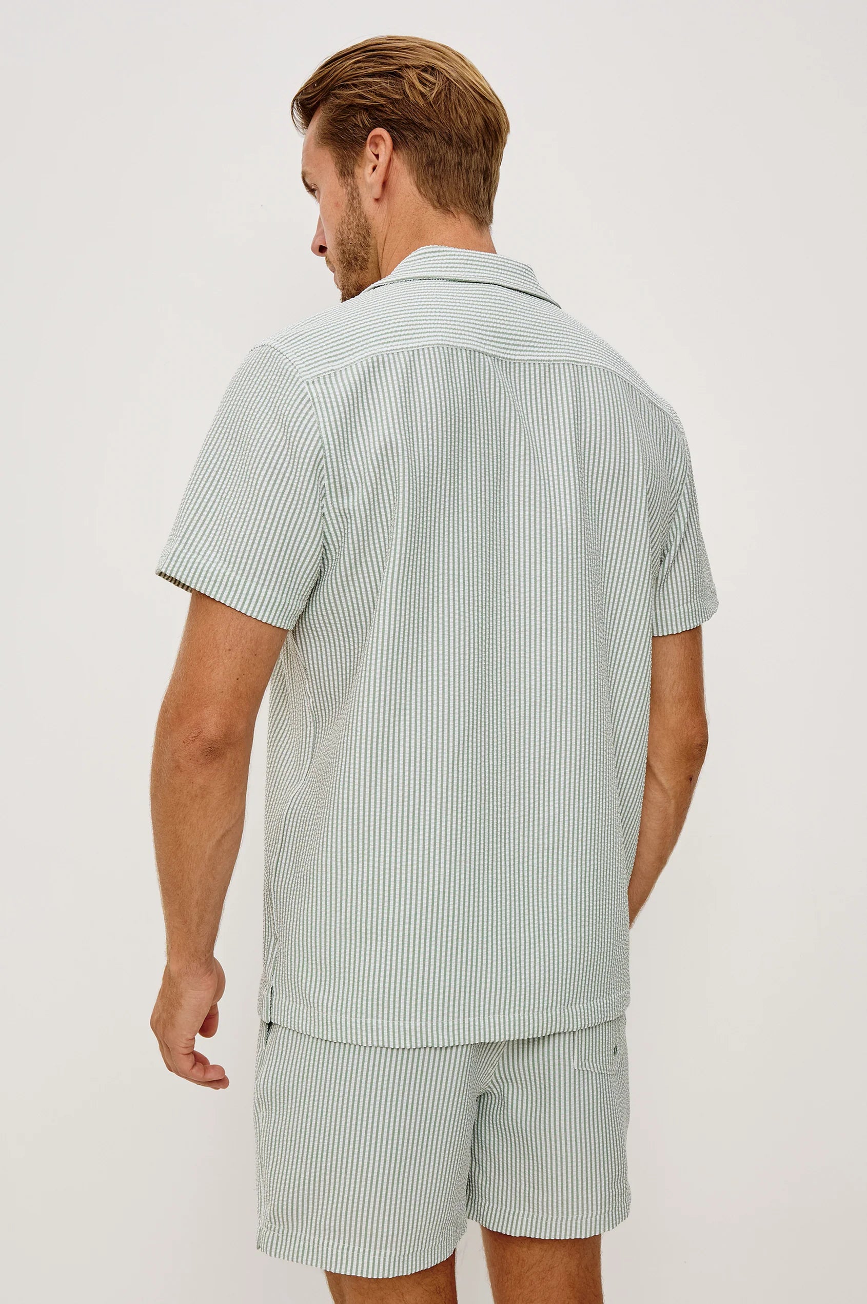 Rails | Amalfi Camp Shirt | Green Stripe
