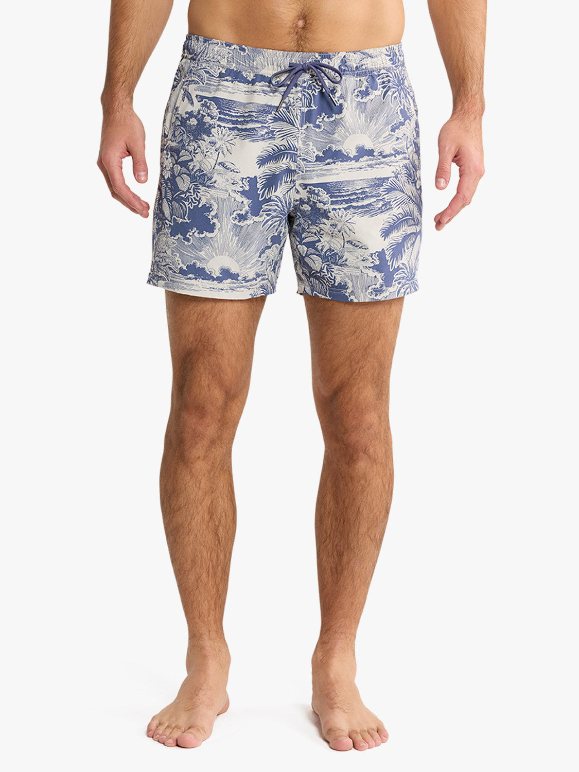 Fair Harbor | Bungalow Trunk Silver Palms | Blue