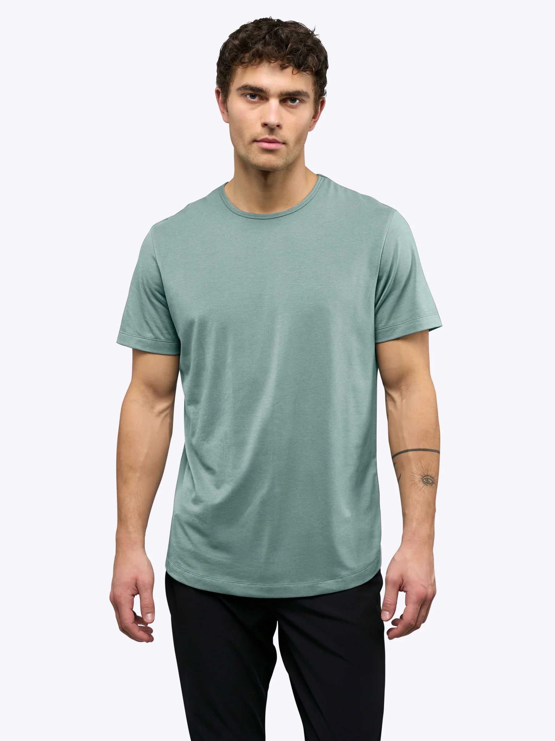 Cuts | AO Curve-Hem Tee Stormy Sea | Green