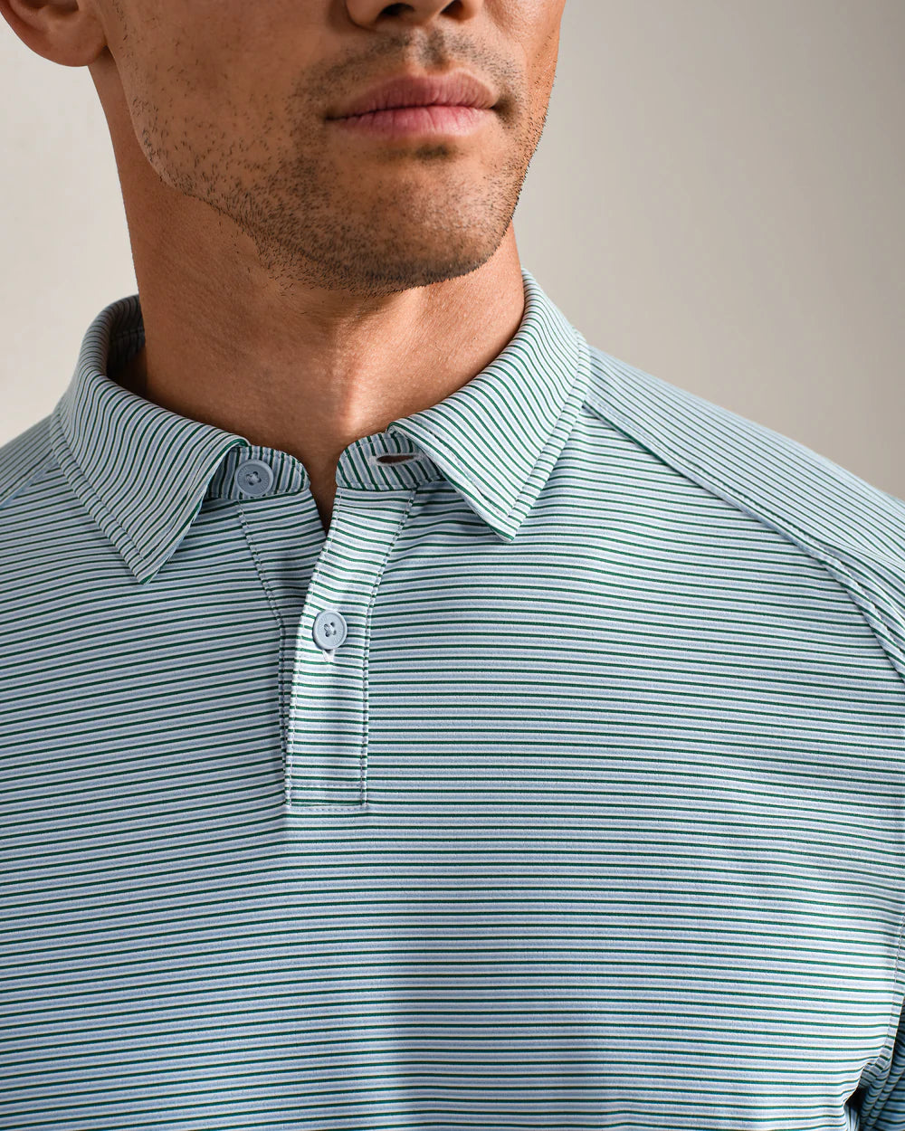 Rhone | Commuter® Polo Fern Stripe | Green