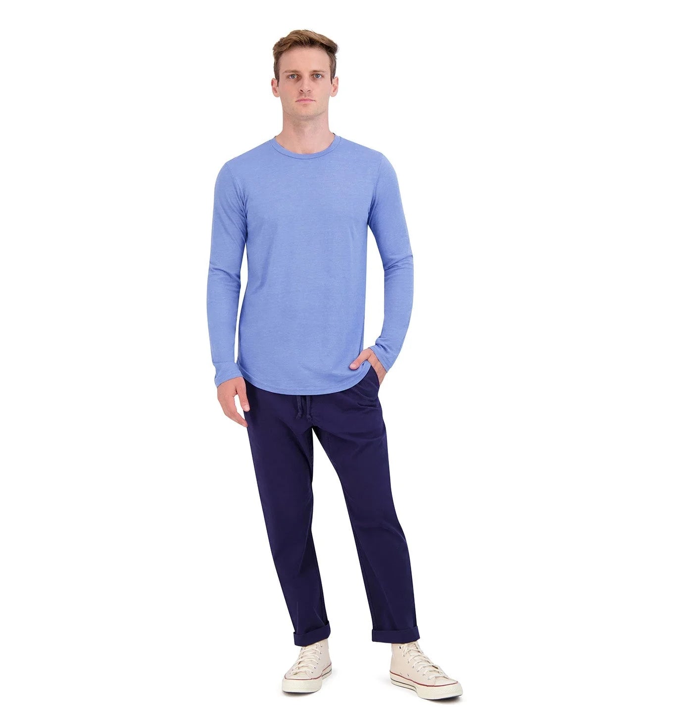 LS Tri-Blend Scallop Crew