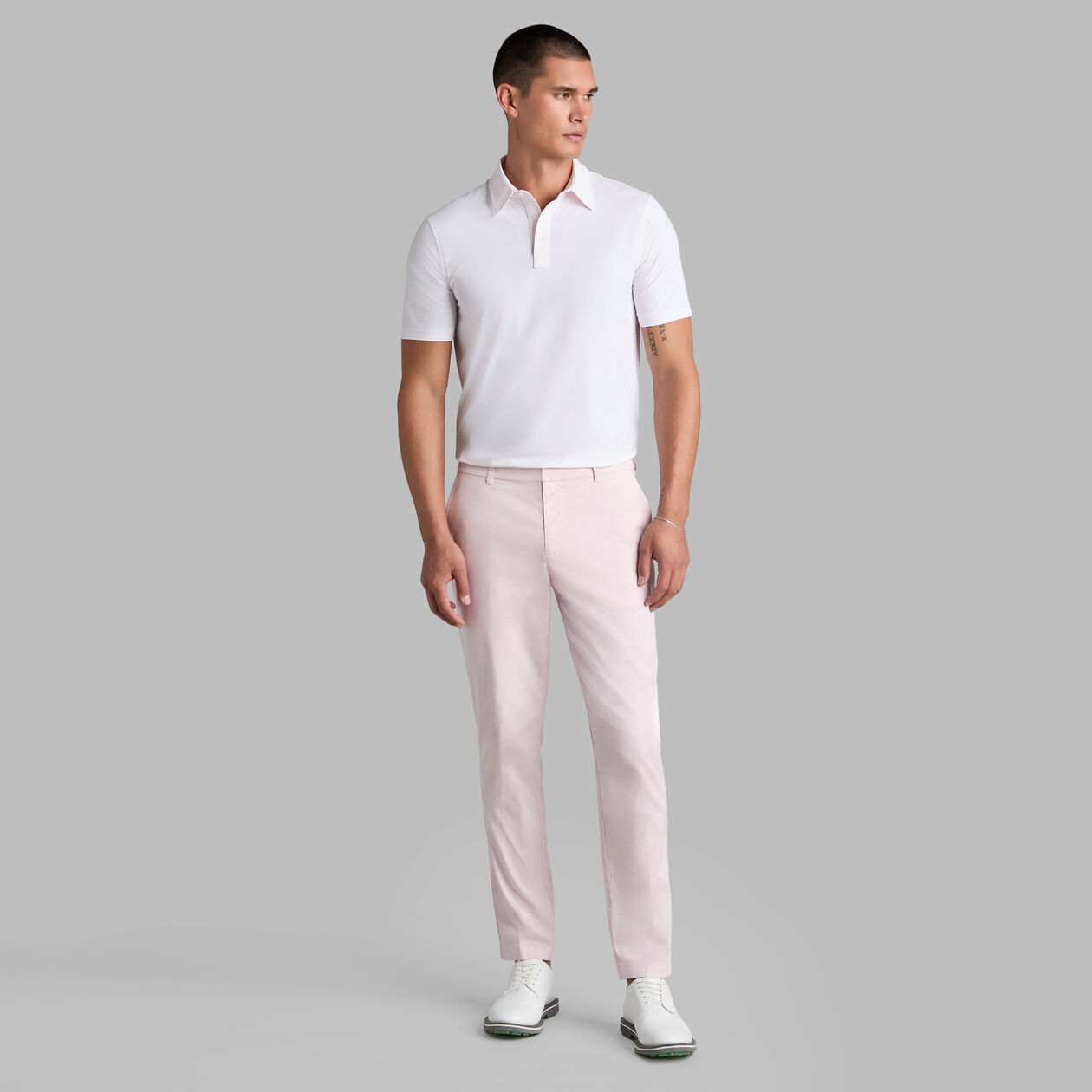 G/FORE | Fine Stretch Jacquard Polo | Pink