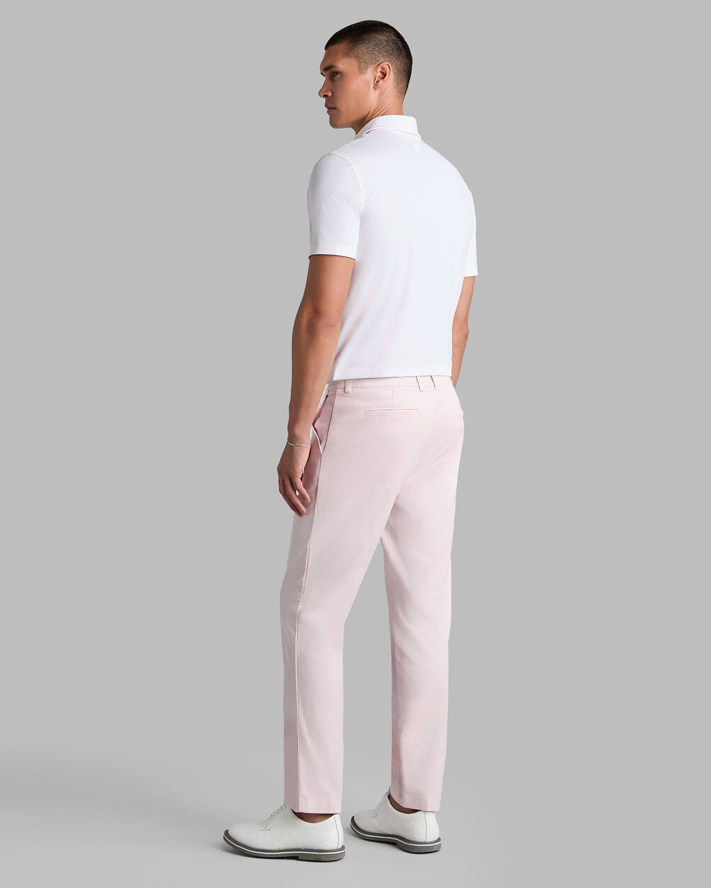 G/FORE | Fine Stretch Jacquard Polo | Pink