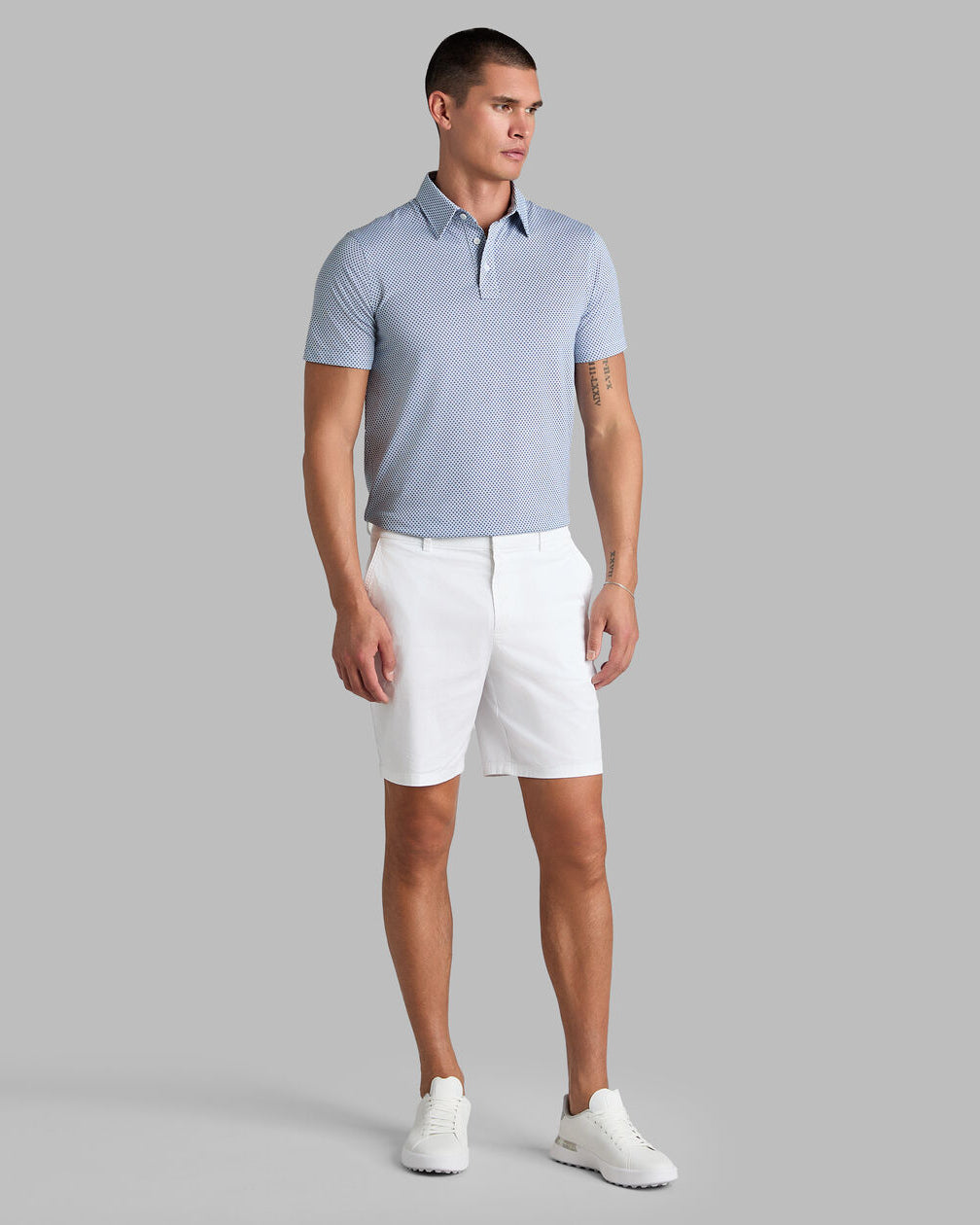 G/FORE | Mosaic All Play Stretch Knit Polo | Navy