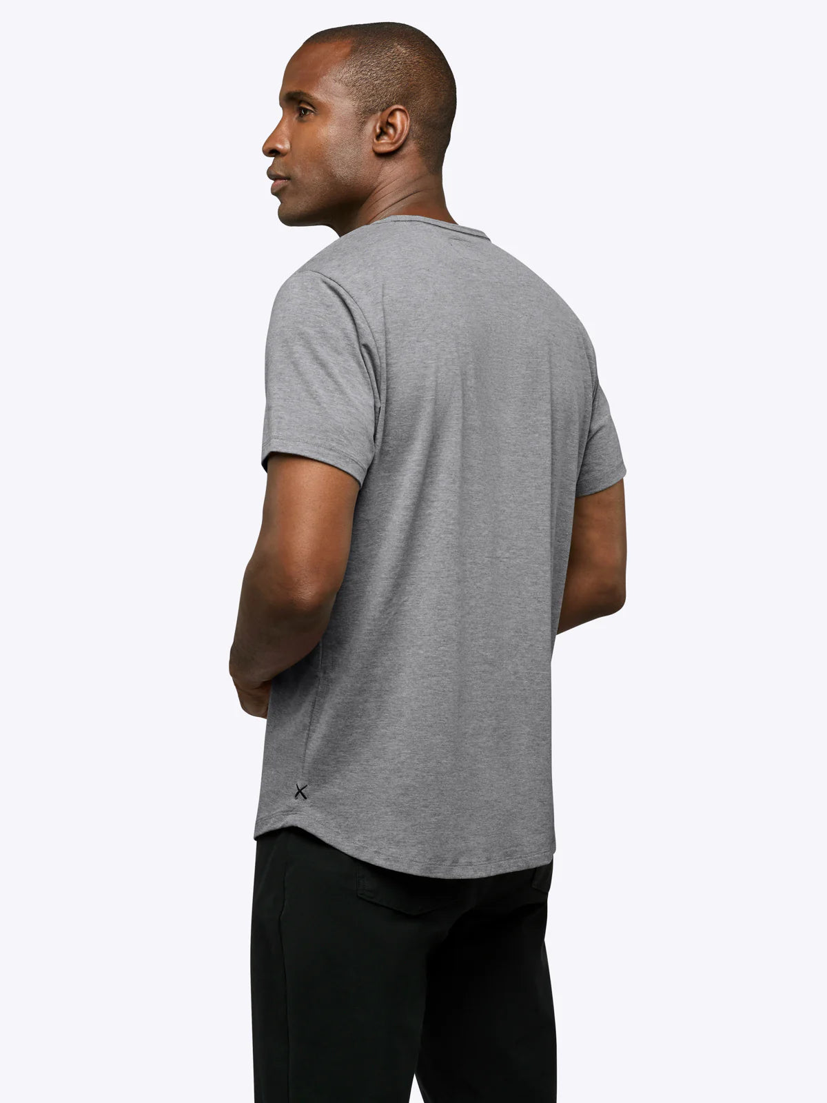 CUTS | AO Henley Curve-Hem Heather | Gray