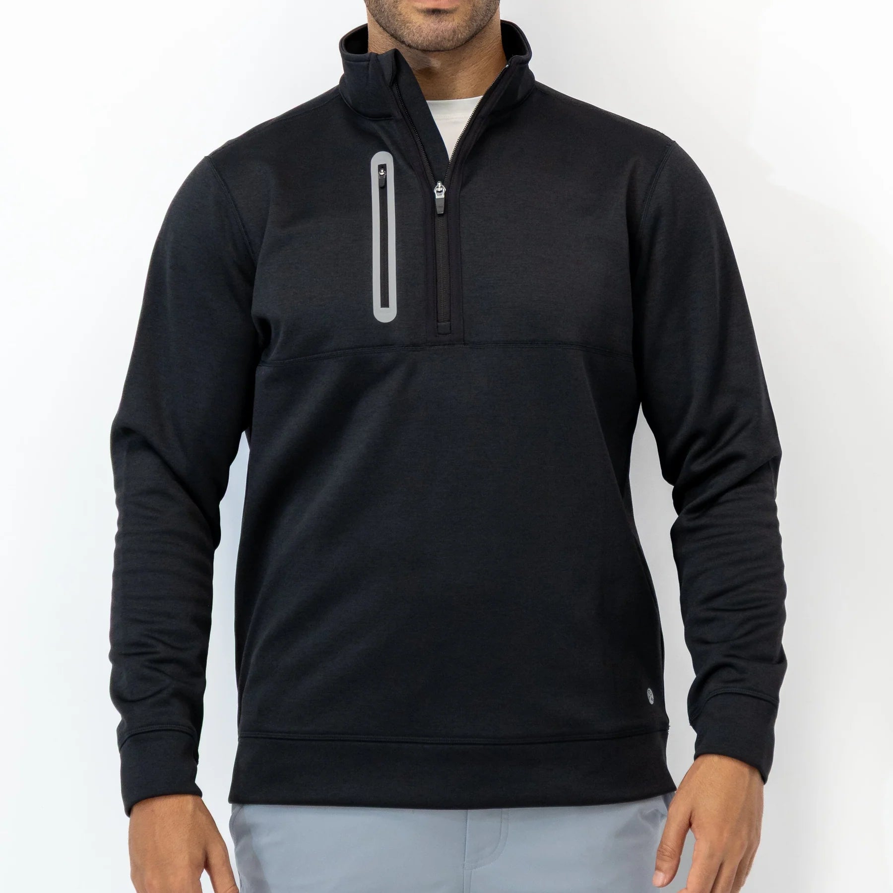 Rhoback | Knoll Performance Half-Zip | Midnight Black