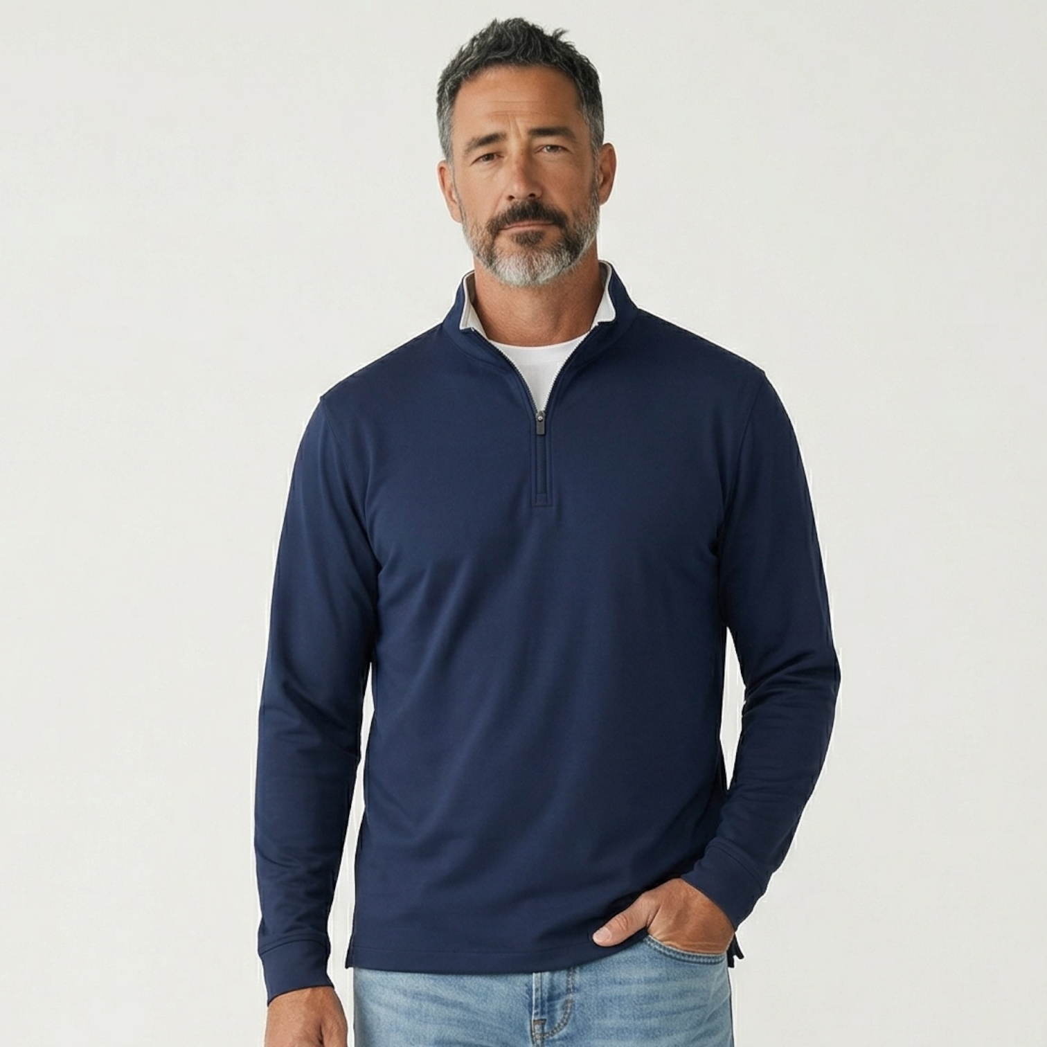 SUN DAY RED | Icon 1/4 Zip | Navy