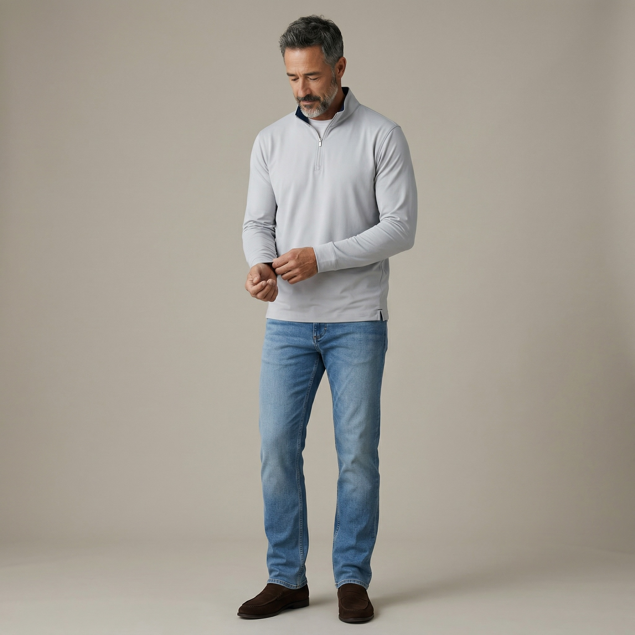 SUN DAY RED | Icon Quarter Zip | Gray