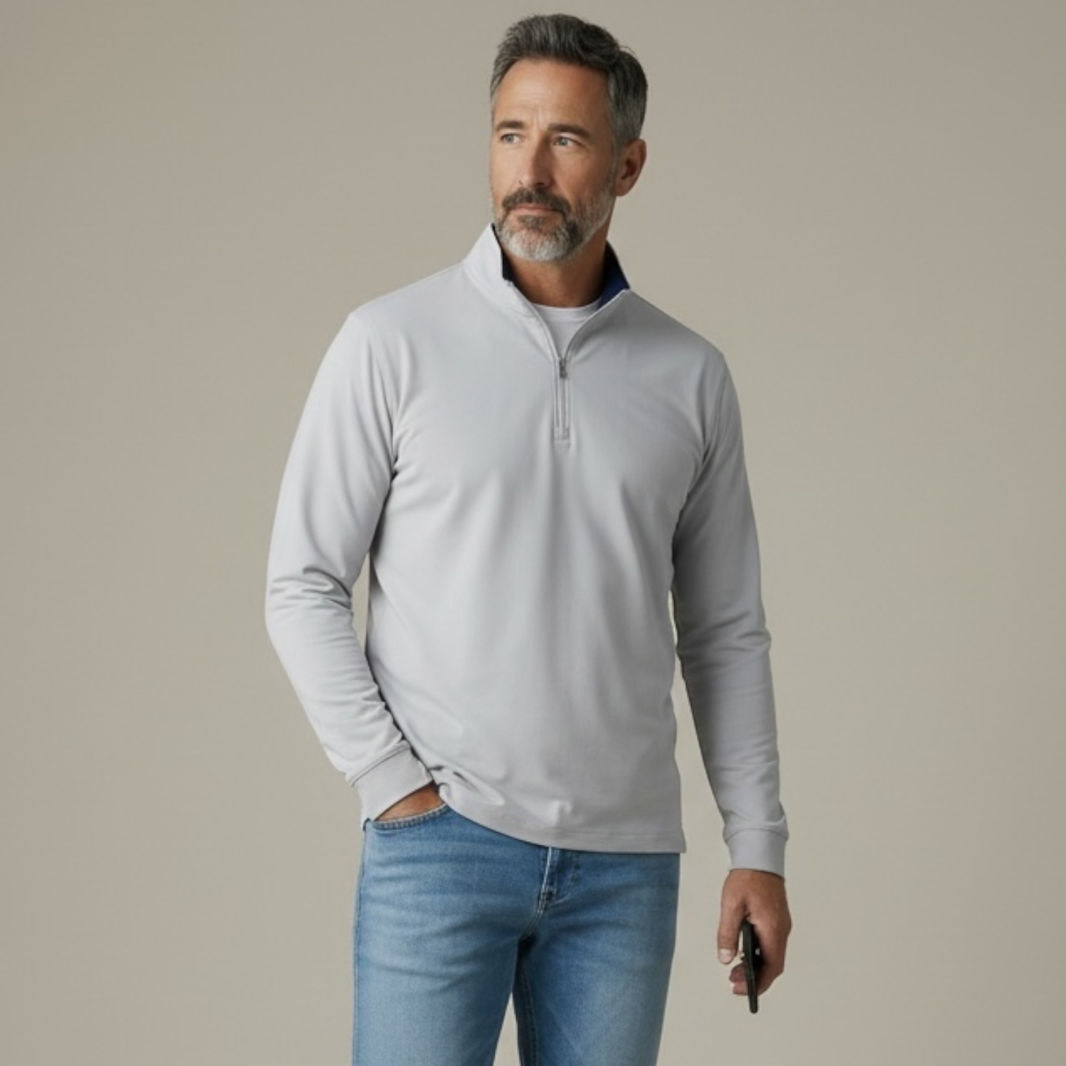 SUN DAY RED | Icon Quarter Zip | Gray