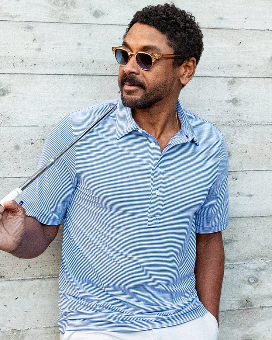 Criquet | Performance Sport Range Polo | Navy Stripe