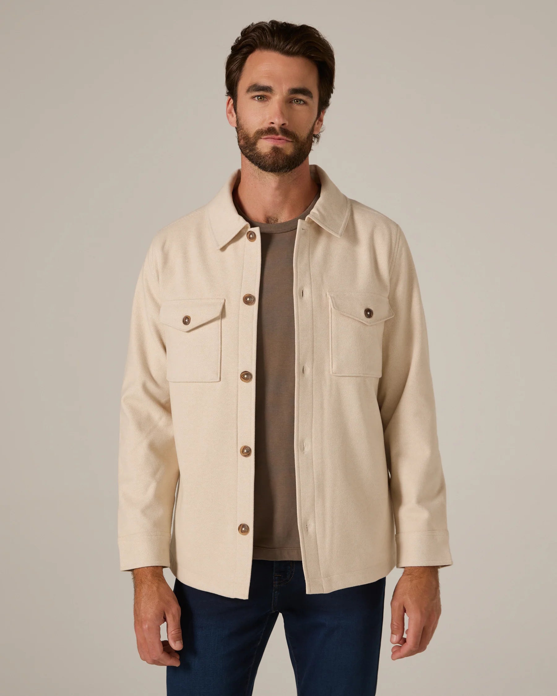 7 Diamonds | Craftsman Twill Shacket | Beige