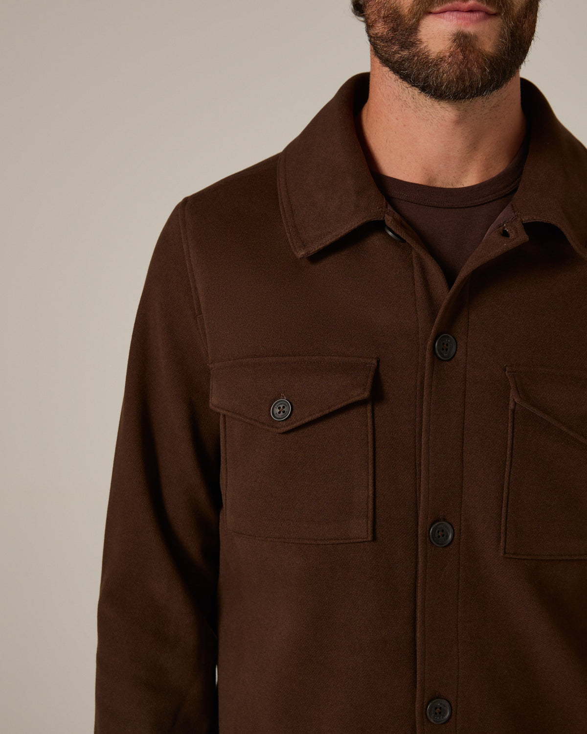 7Diamonds | Craftsman Twill Shacket | Walnut Brown