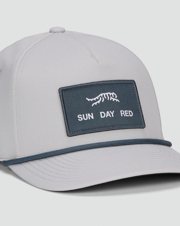 SUN DAY RED | Pioneer Performance Rope 5 Panel Snapback Hat | Gray