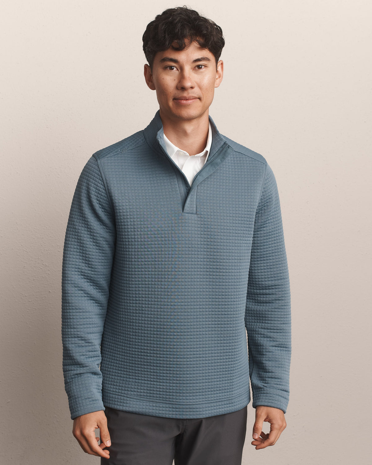 Rhone Landmark 1/4 Zip in Shadow Blue