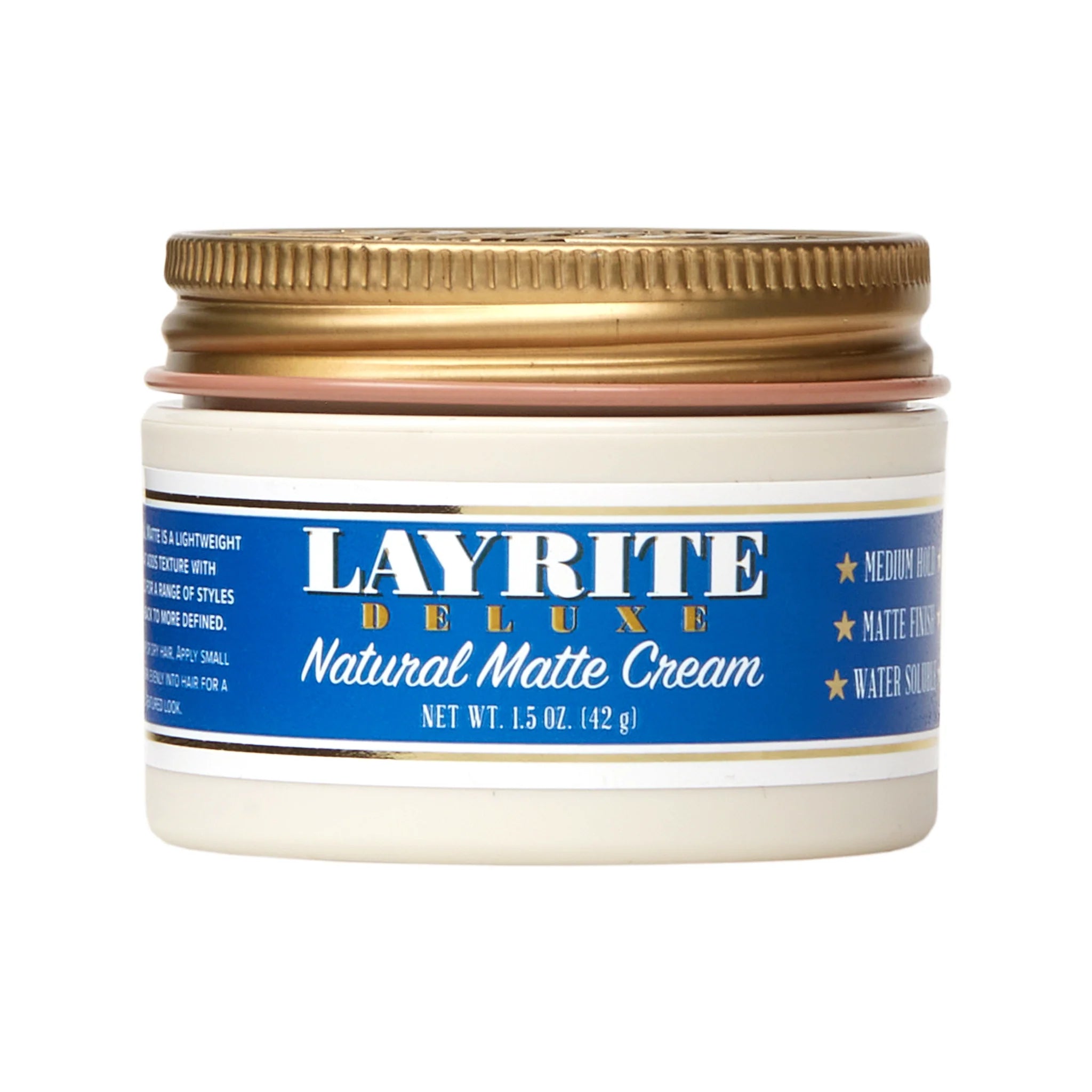 Layrite | Natural Matte Cream | 1.5oz Travel Sized