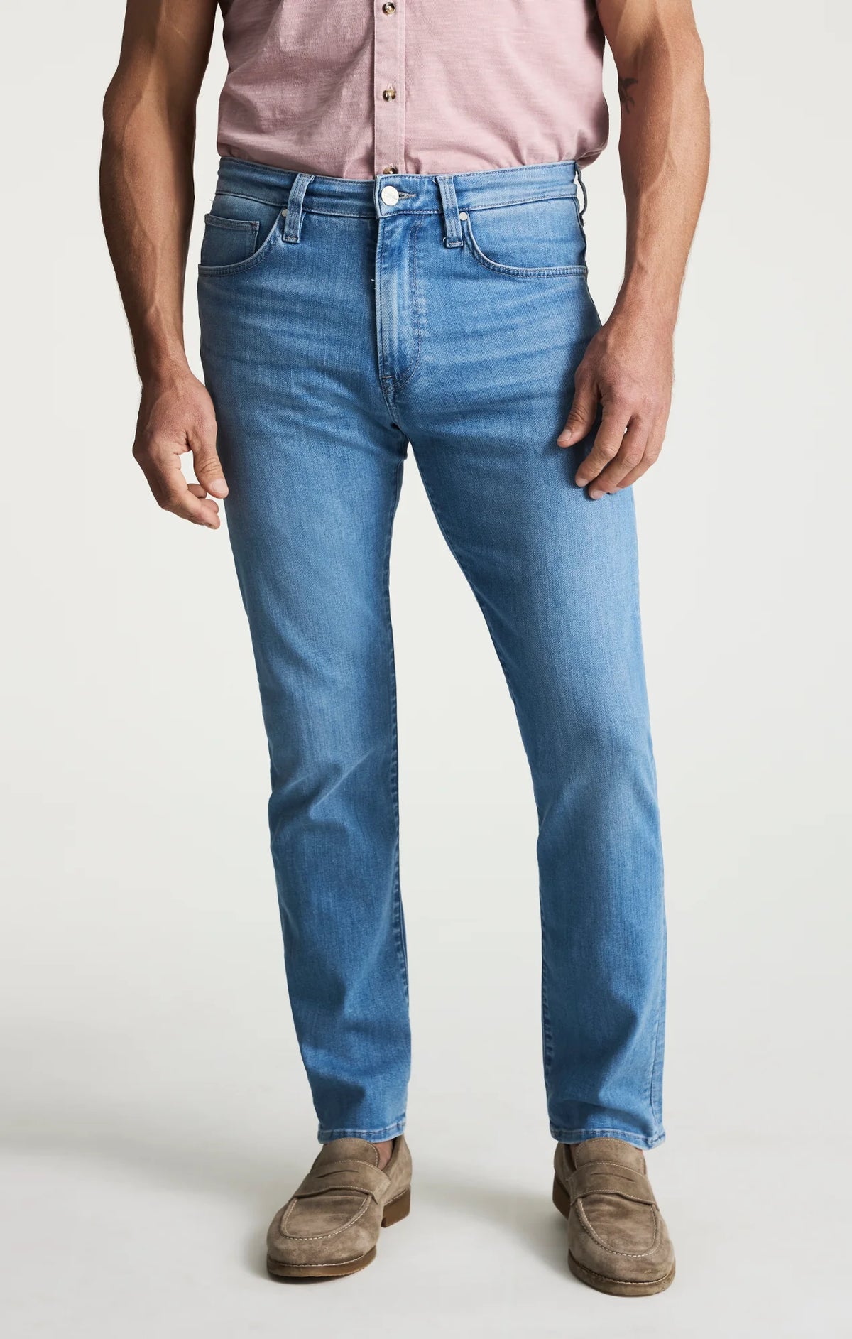 34 Heritage | Courage Straight Leg Jean Light Brushed Urban | Blue
