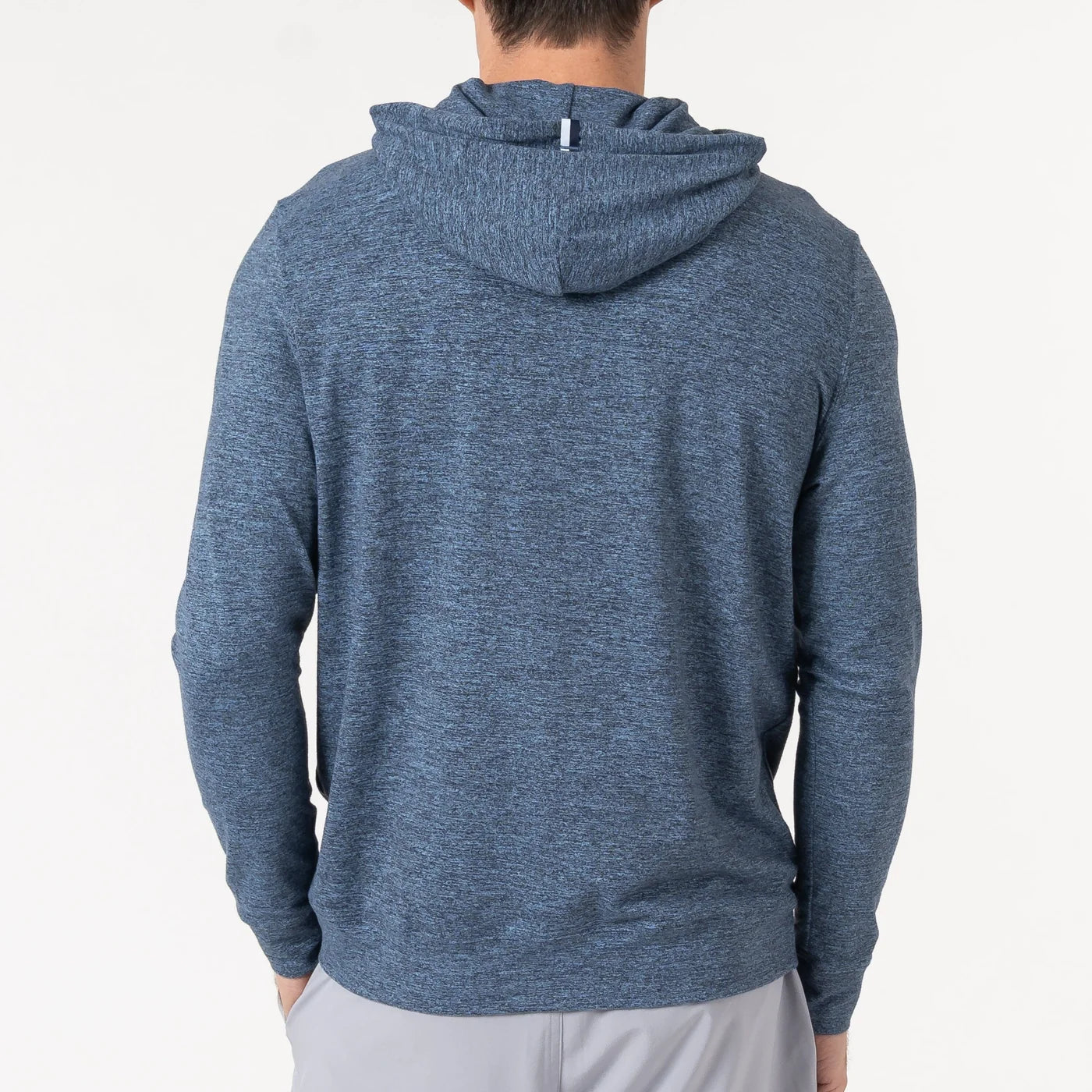 Rhoback | Hesi Performance Hoodie | Heather Zone Blue