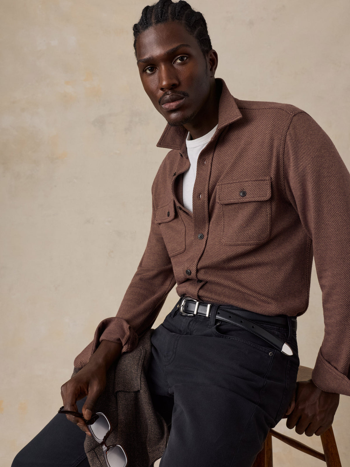 Faherty | Legend Sweater Shirt | Redwood Coast Twill Brown