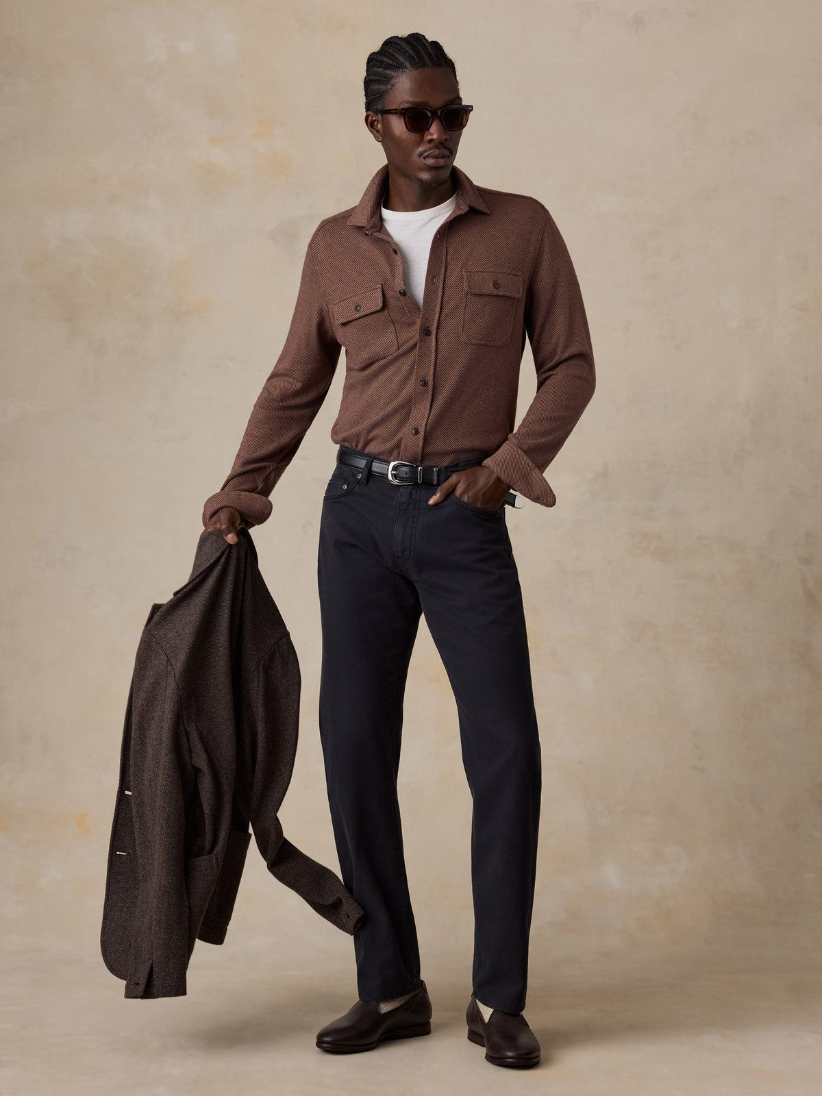 Faherty | Legend Sweater Shirt | Redwood Coast Twill Brown