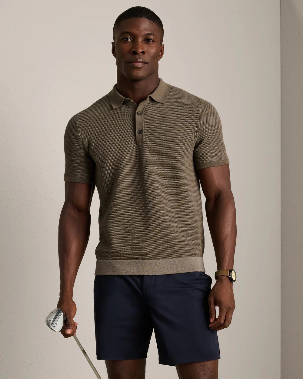 Rhone | Mercer Knit Polo | Green