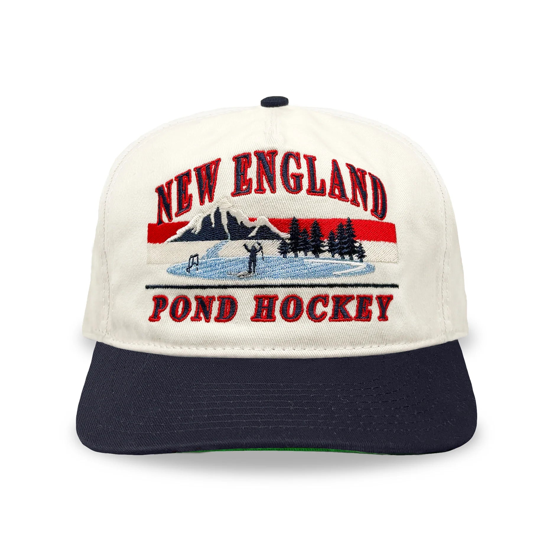 Celly Hockey Co. | New England Pond Hockey Snapback | Beige/Navy