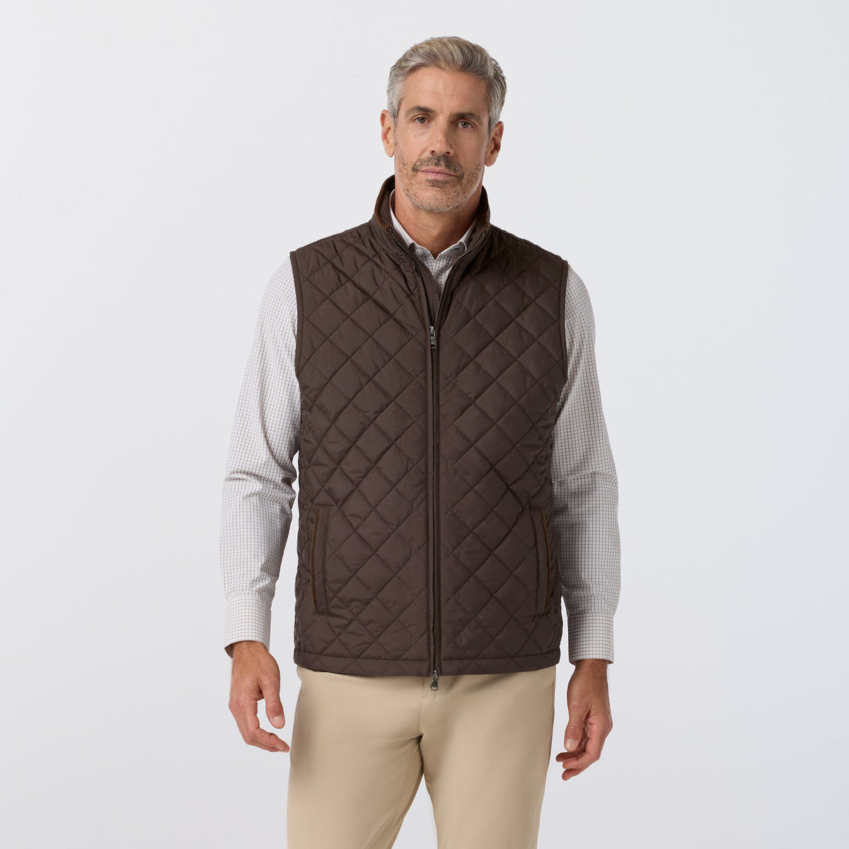 Mizzen+Main | Brentwood Quilted Vest | Espresso Brown