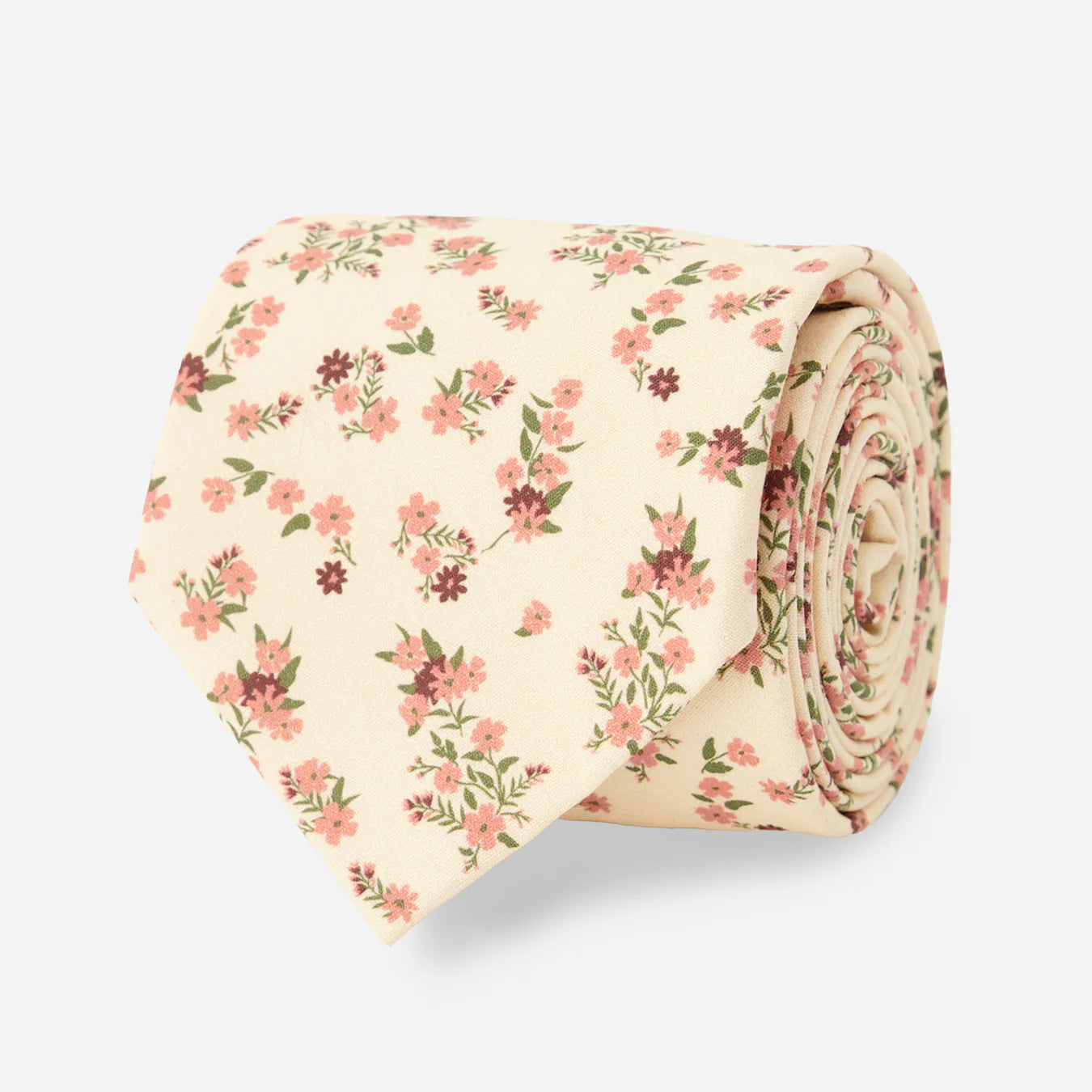 Tie Bar | Floral Toss Champagne Tie | Yellow