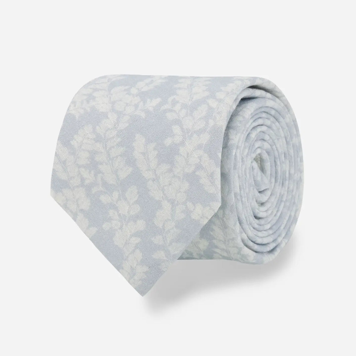 Tie Bar | Laura Ashley X The Tie Bar Waxham Leaves Dusty Sky Tie | Blue