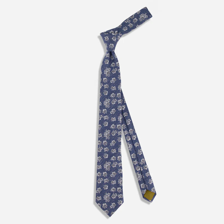 Tie Bar | Sardegna Floral Tie | Navy