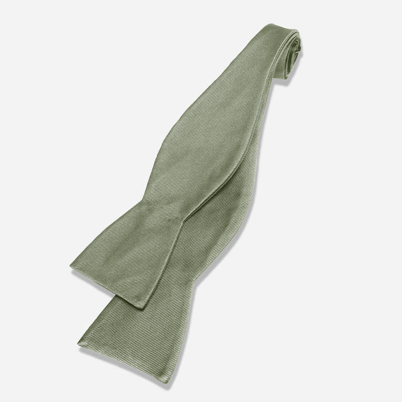 Tie Bar | Grosgrain Solid Sage Bow Tie | Green
