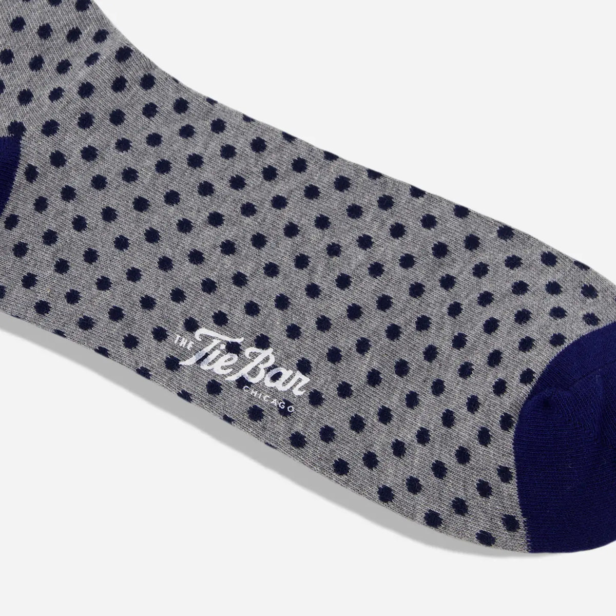 Tie Bar | Pindot Dress Socks | Gray