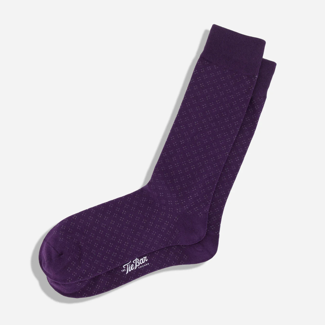 Tie Bar | Speckled Eggplant Dress Socks | Purple