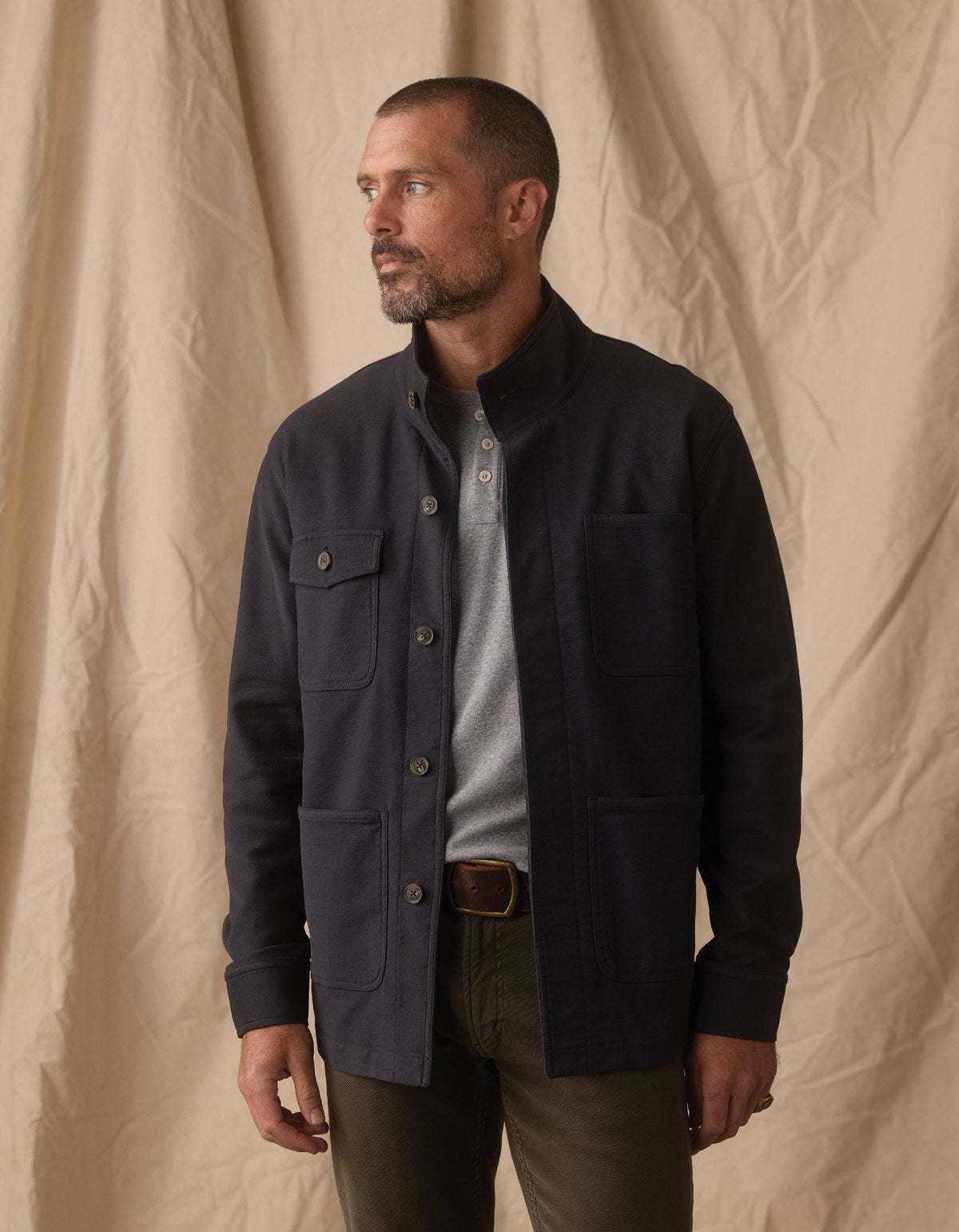 The Normal Brand | Comfort Terry Chore Coat | Navy