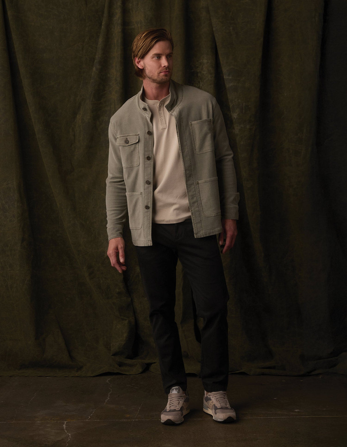 The Normal Brand | Comfort Terry Chore Coat | Moss Green