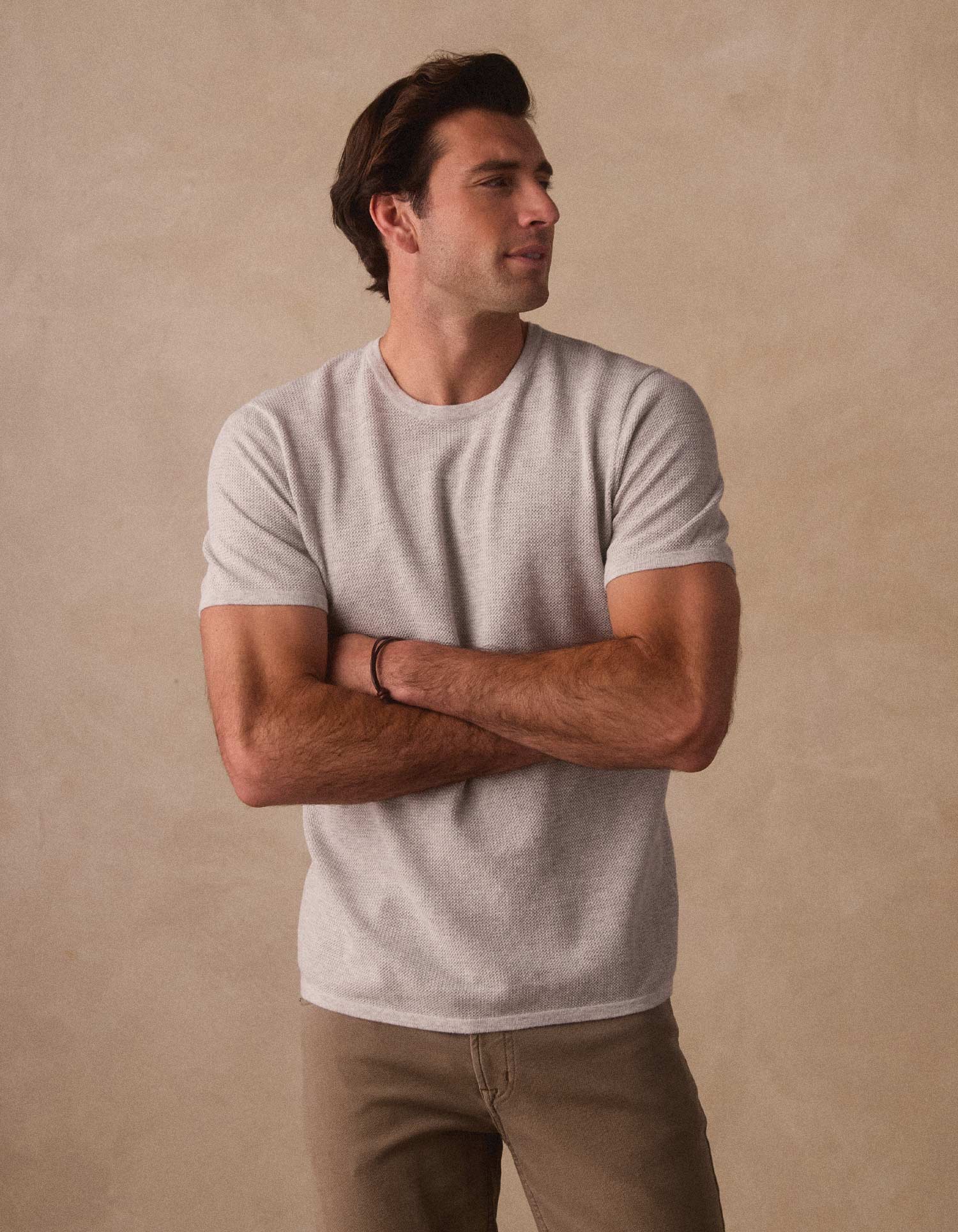 The Normal Brand | Driftknit Sweater Tee | Gray