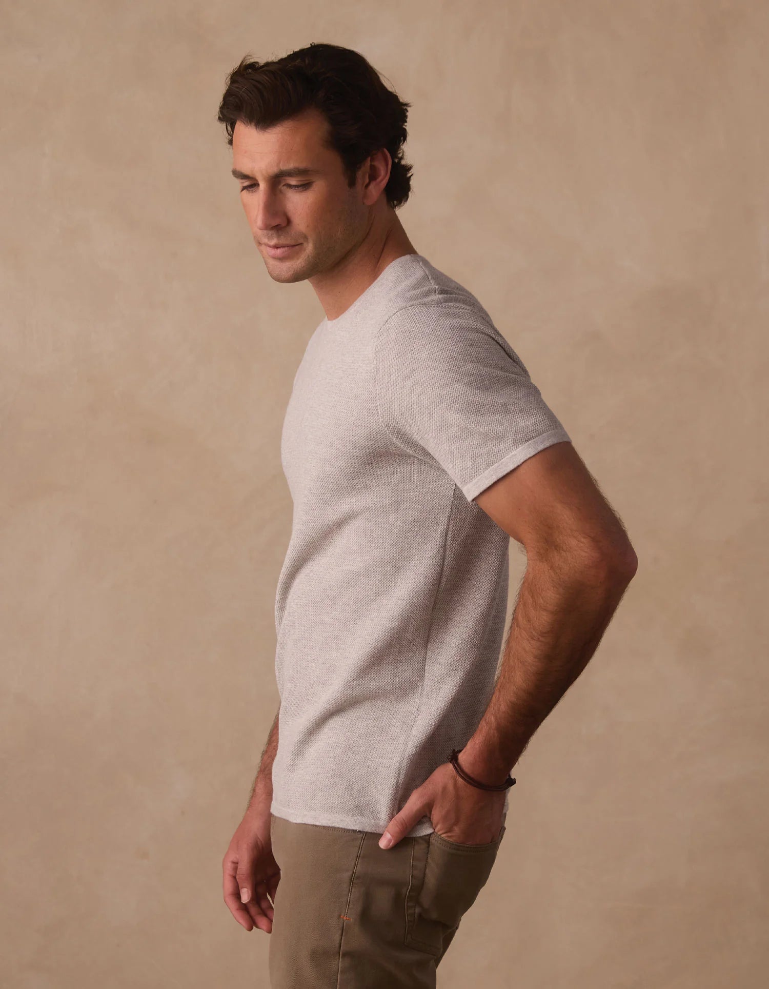 The Normal Brand | Driftknit Sweater Tee | Gray