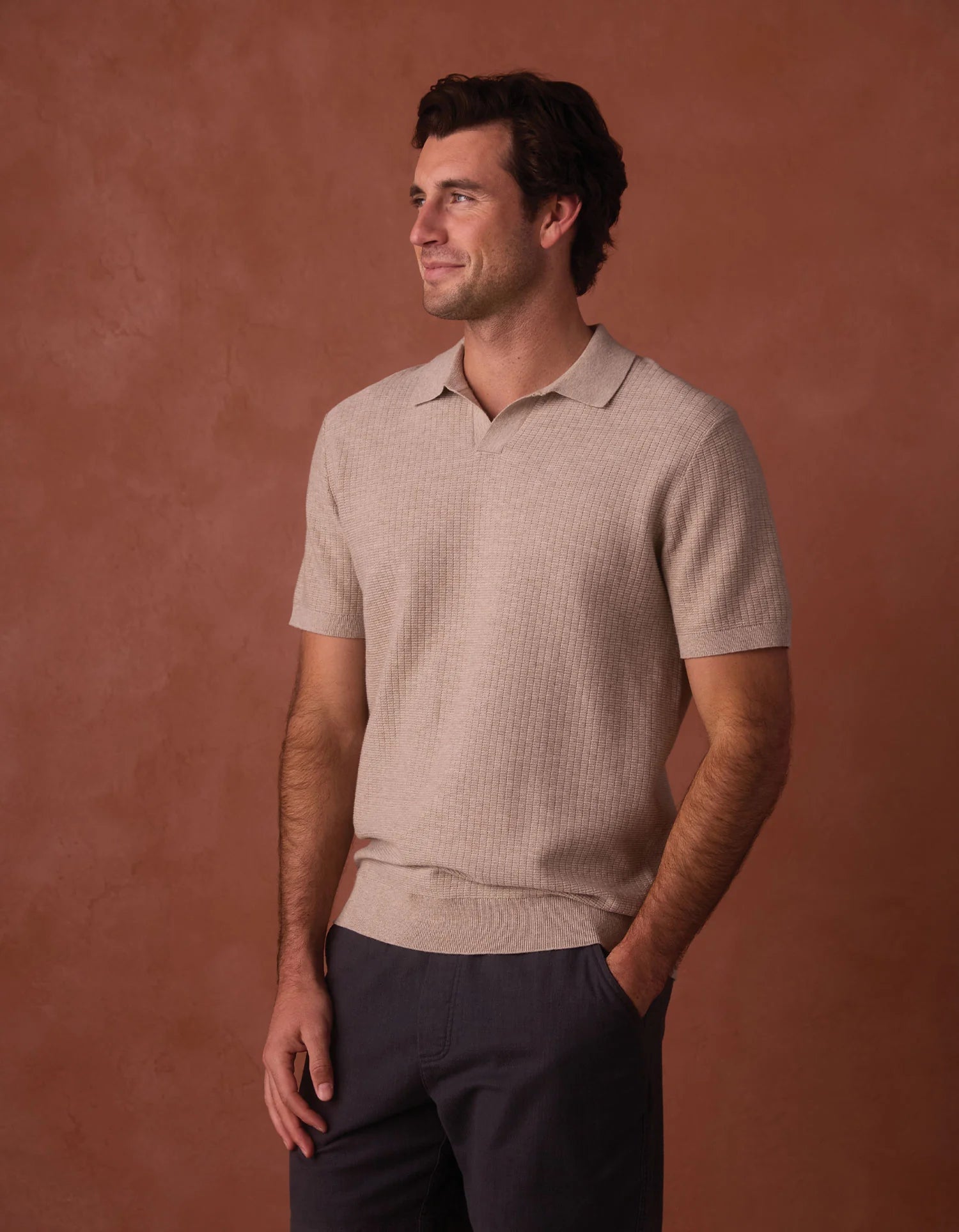 The Normal Brand | Breeze Knit Polo | Beige