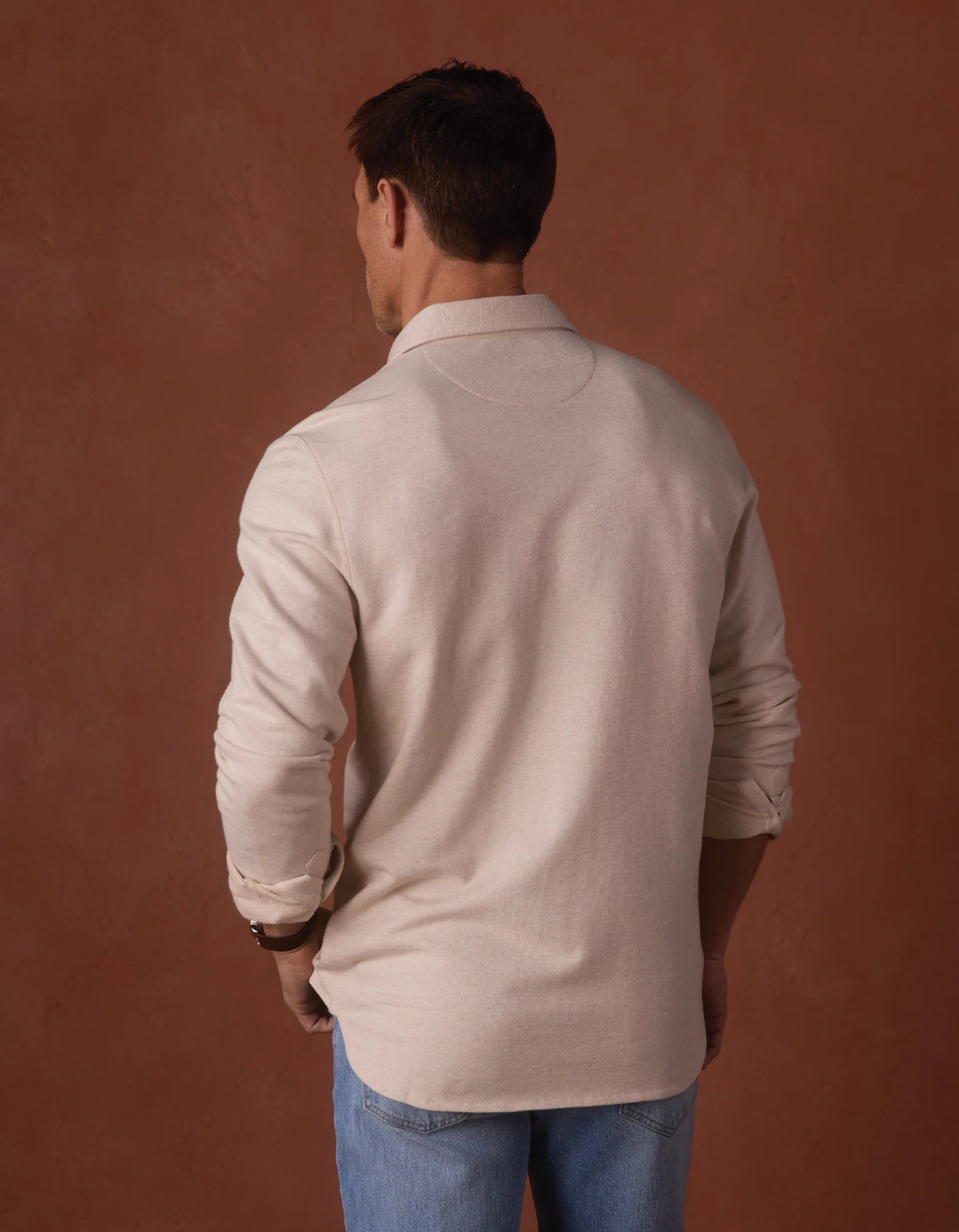 The Normal Brand | Textured Knit Shirt | Birch Beige