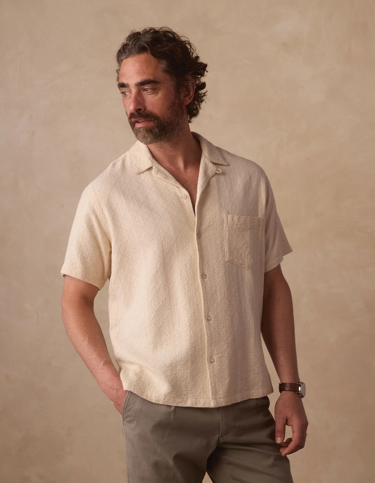 The Normal Brand | Freshwater Resort Shirt | Beige